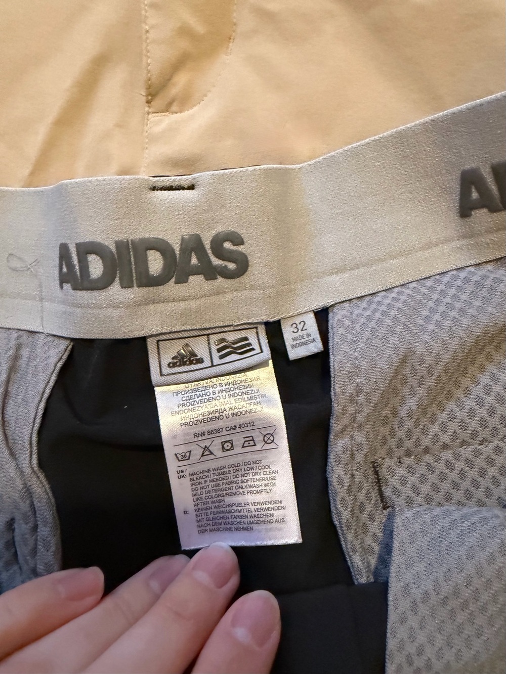Adidas Golf Shorts- tan & black set - Picture 3 of 6